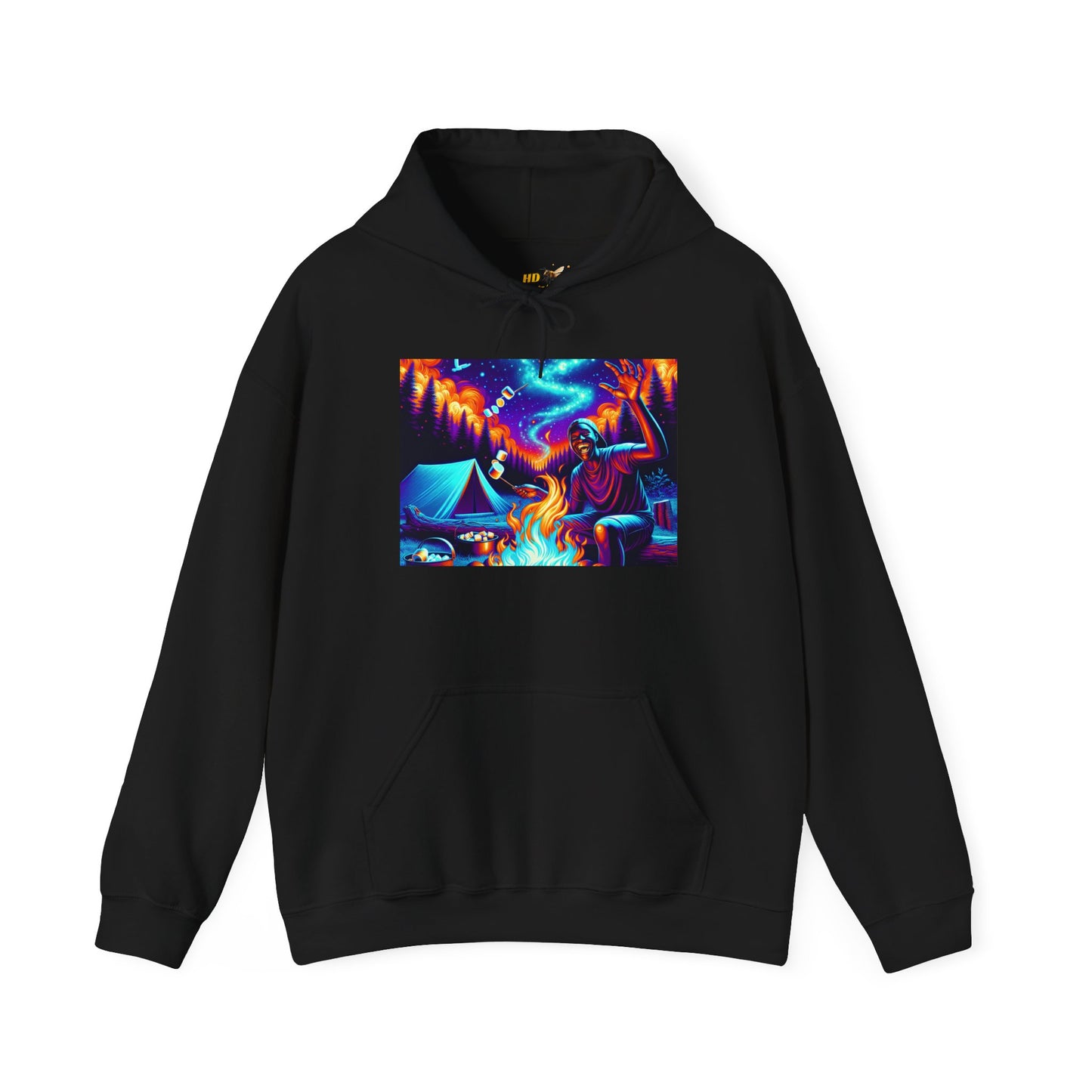 Colorful Campfire Hoodie with Fun Quote - Cozy Unisex Sweatshirt for Camping Lovers, Outdoor Adventure Gear, Unique Gift Idea