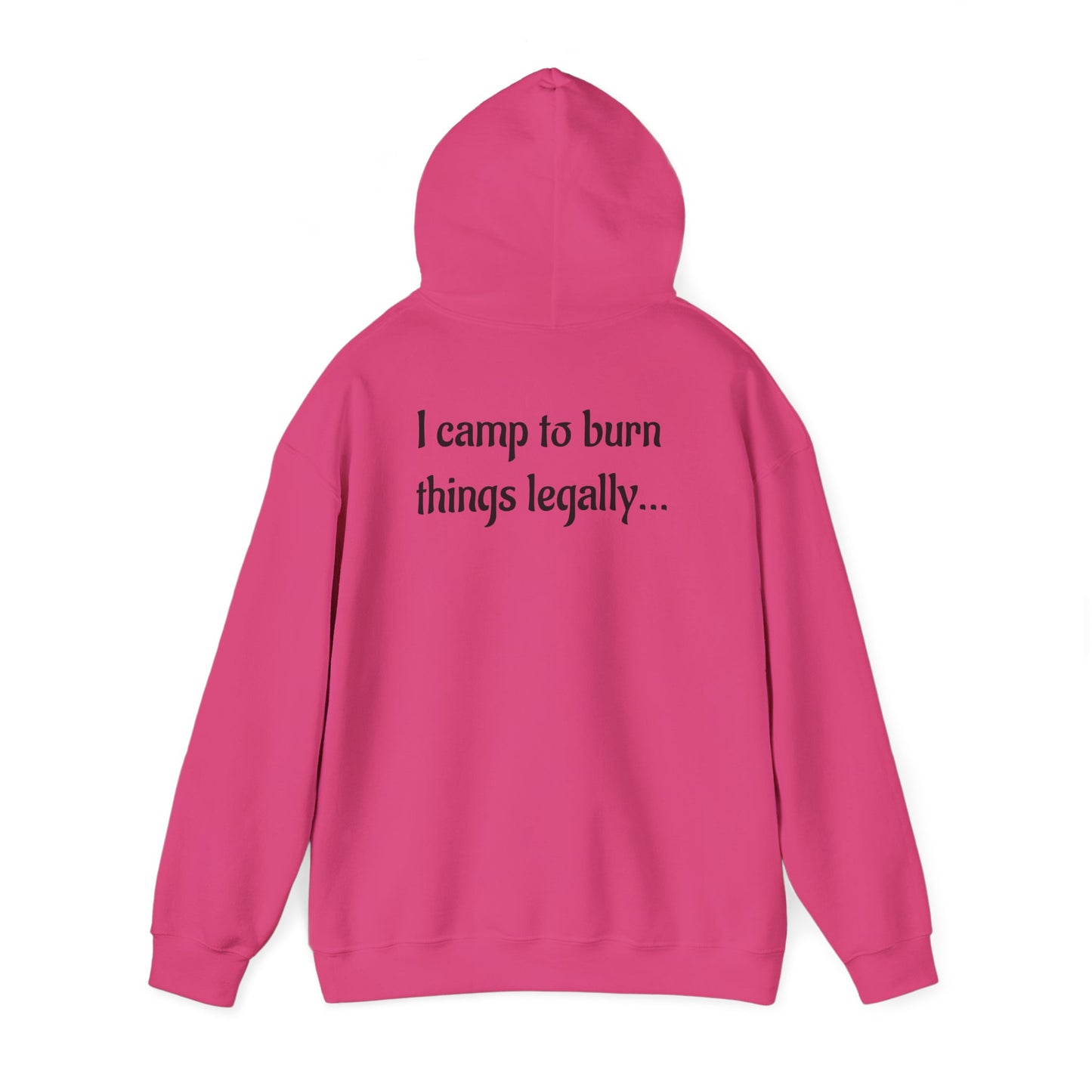 Colorful Campfire Hoodie with Fun Quote - Cozy Unisex Sweatshirt for Camping Lovers, Outdoor Adventure Gear, Unique Gift Idea
