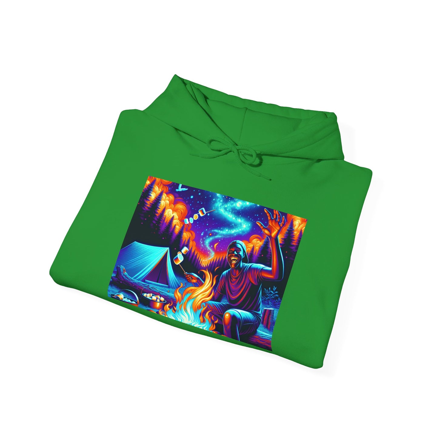 Colorful Campfire Hoodie with Fun Quote - Cozy Unisex Sweatshirt for Camping Lovers, Outdoor Adventure Gear, Unique Gift Idea