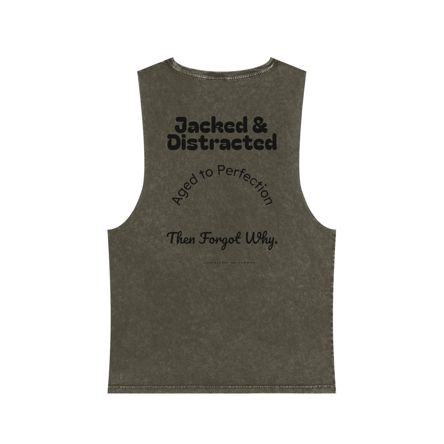 Unisex Stonewash Tank Top with ADHD Design, Perfect for Casual Wear, Gym, or Laid-Back Outings, Great Gift for Whiskey Lovers, Humor Tee