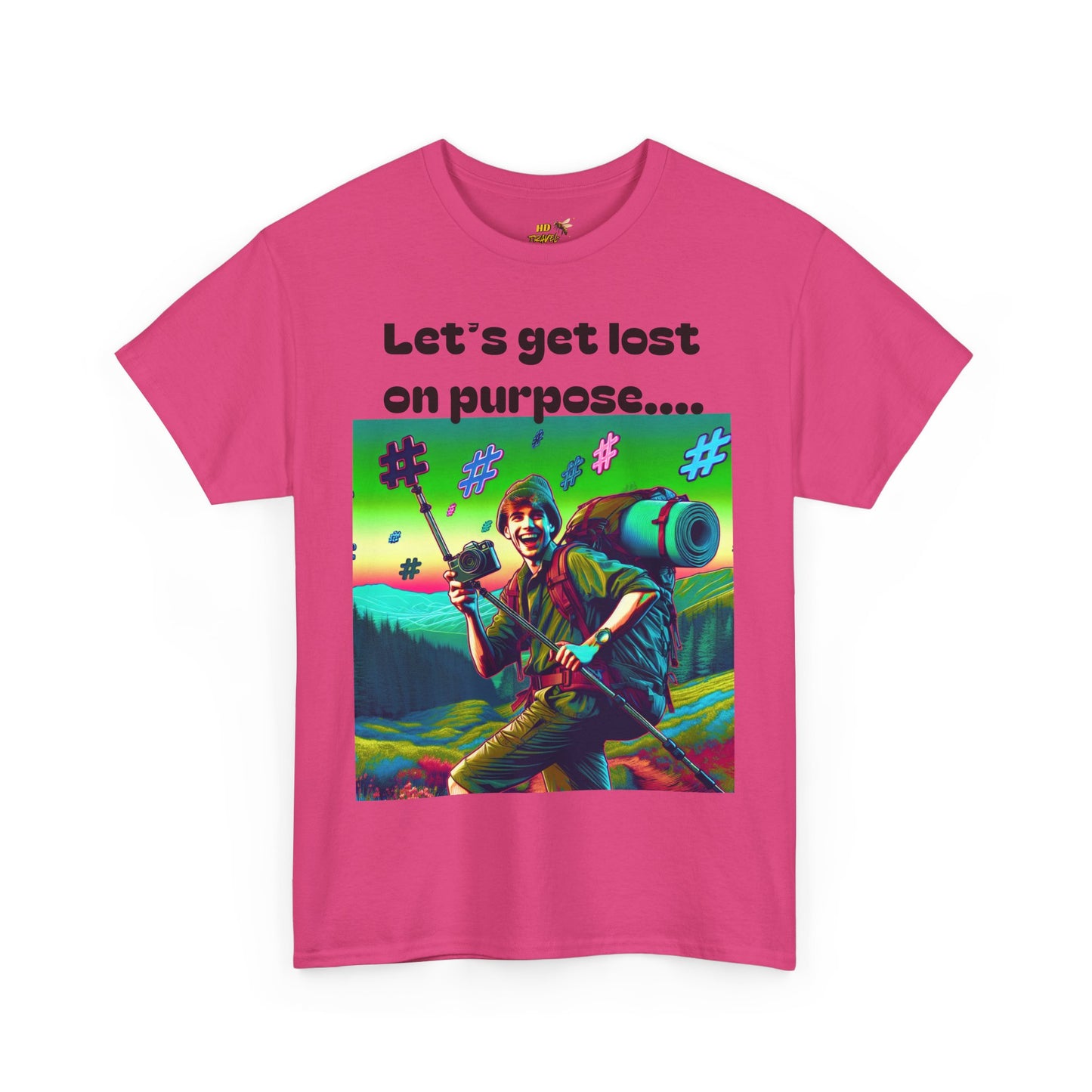 Trail Humor Tees: Hike More. Worry Less. Laugh Often. (Lets Get Lost On Purpose)
