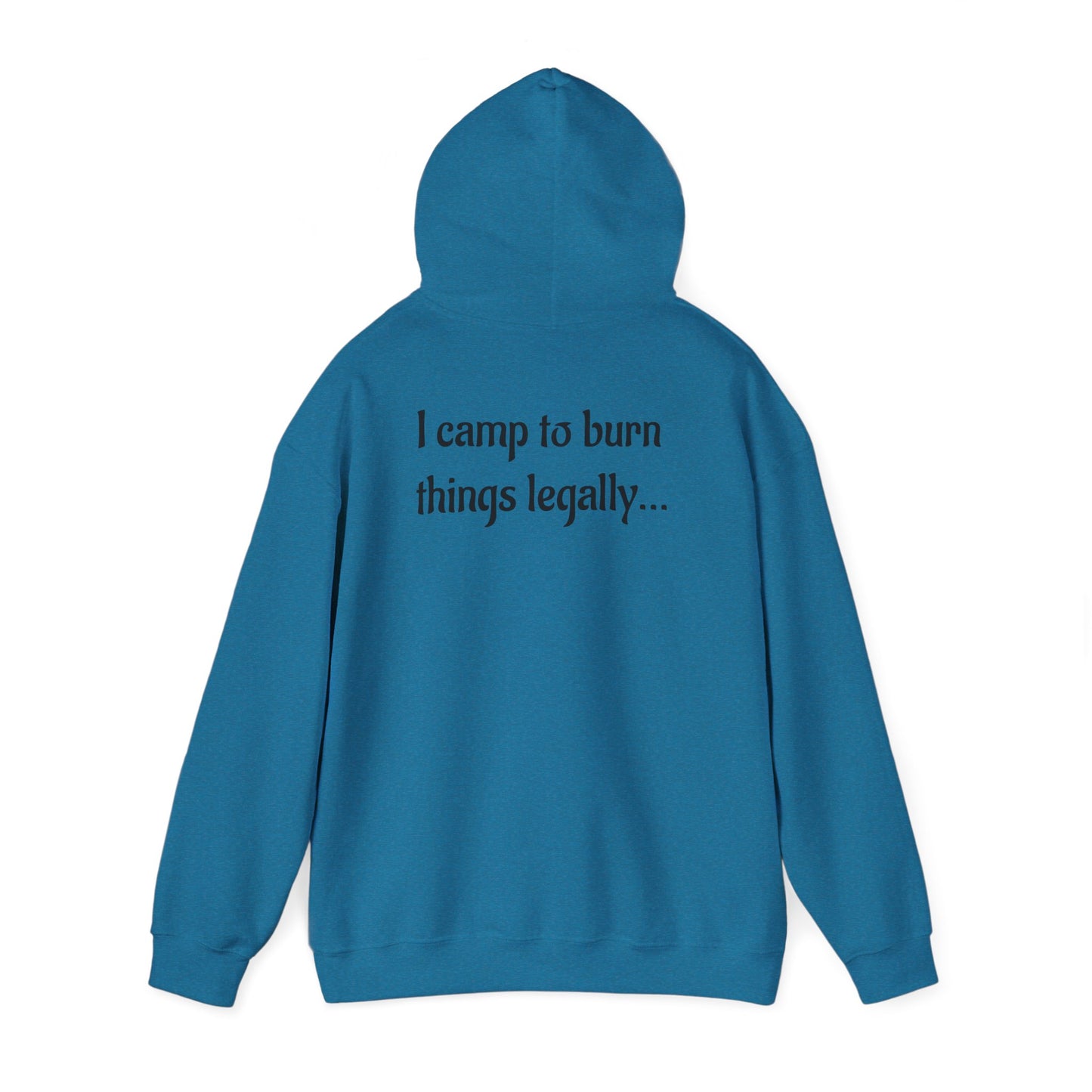 Colorful Campfire Hoodie with Fun Quote - Cozy Unisex Sweatshirt for Camping Lovers, Outdoor Adventure Gear, Unique Gift Idea