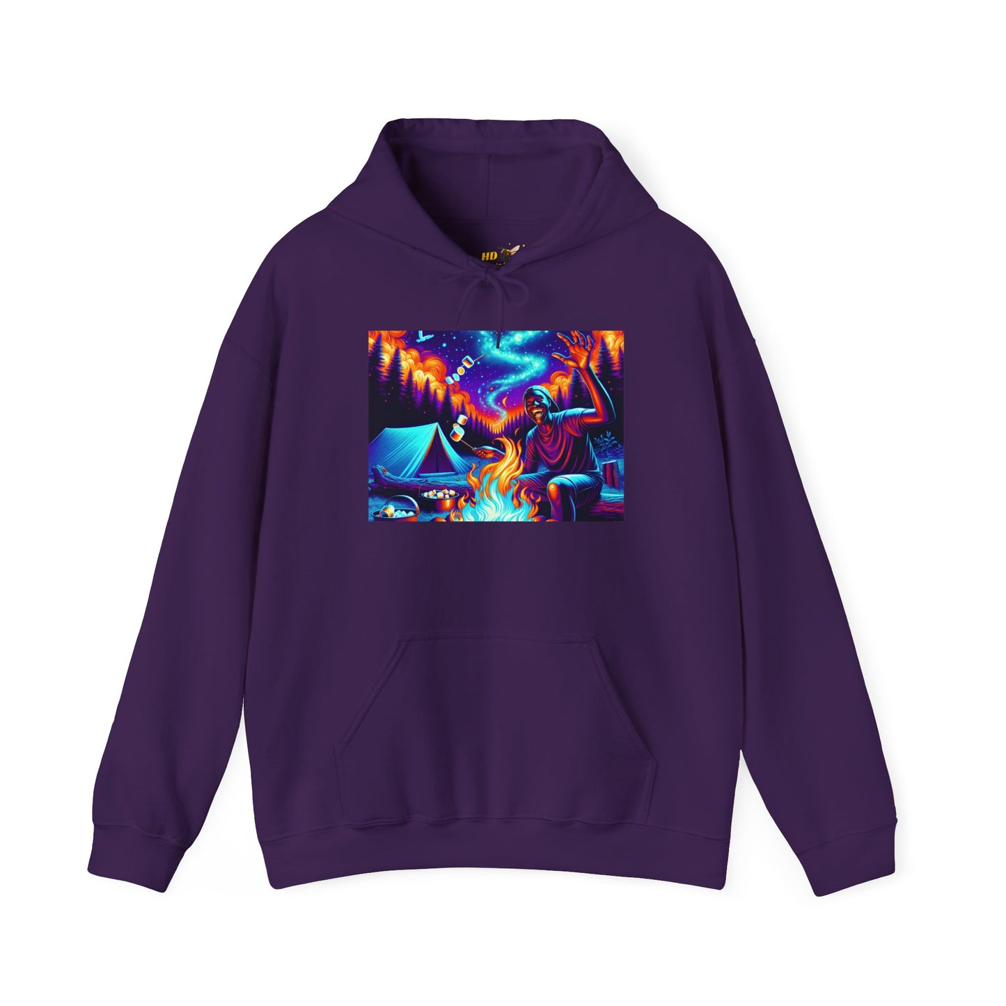 Colorful Campfire Hoodie with Fun Quote - Cozy Unisex Sweatshirt for Camping Lovers, Outdoor Adventure Gear, Unique Gift Idea