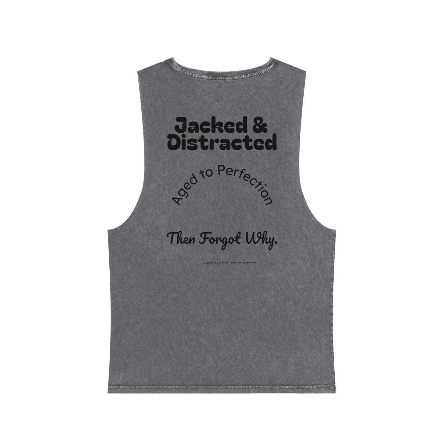 Unisex Stonewash Tank Top with ADHD Design, Perfect for Casual Wear, Gym, or Laid-Back Outings, Great Gift for Whiskey Lovers, Humor Tee