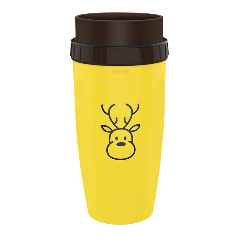 No Cover Twist Cup, Travel Portable Cup, Double Insulation Tumbler, Straw Sippy Water Bottles Portable For Children /Adults