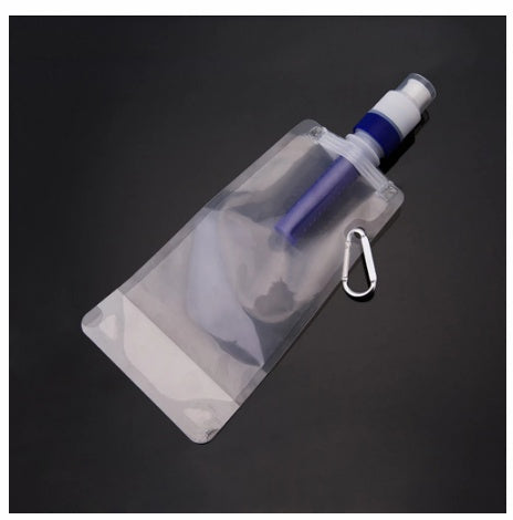 Outdoor Water Bottle, Portable Filter, Water Bag Filter, Suction Travel Folding Water Bag