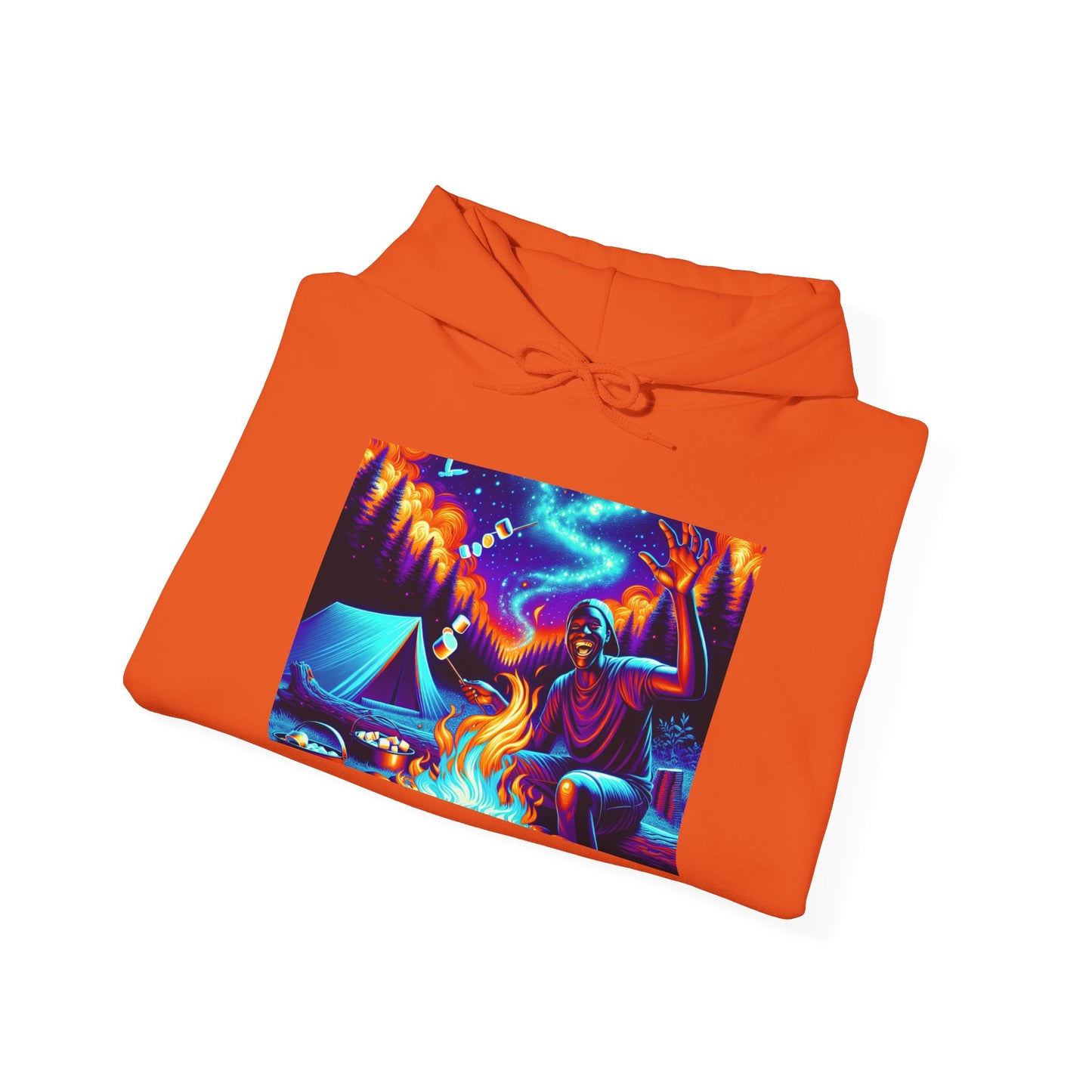 Colorful Campfire Hoodie with Fun Quote - Cozy Unisex Sweatshirt for Camping Lovers, Outdoor Adventure Gear, Unique Gift Idea