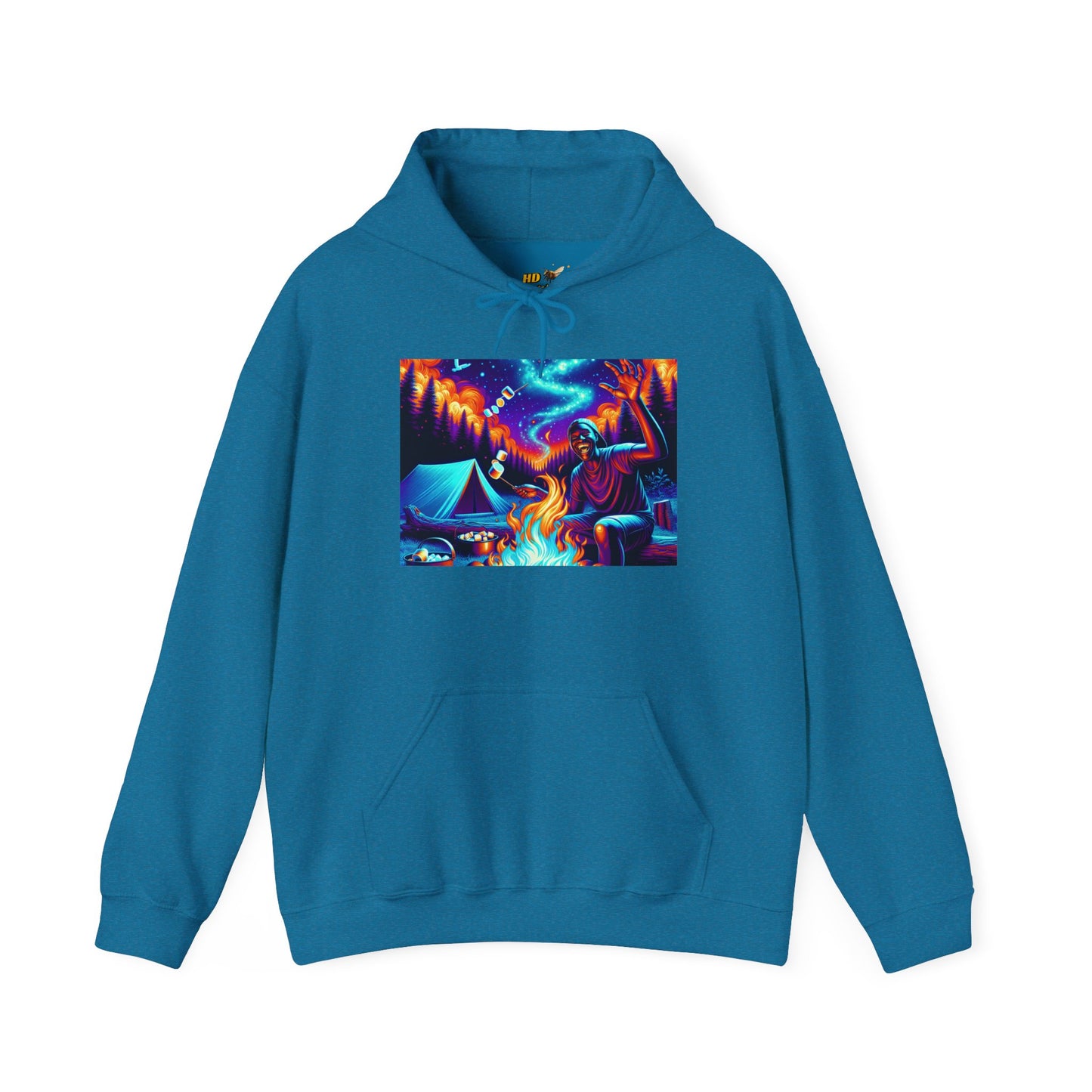 Colorful Campfire Hoodie with Fun Quote - Cozy Unisex Sweatshirt for Camping Lovers, Outdoor Adventure Gear, Unique Gift Idea