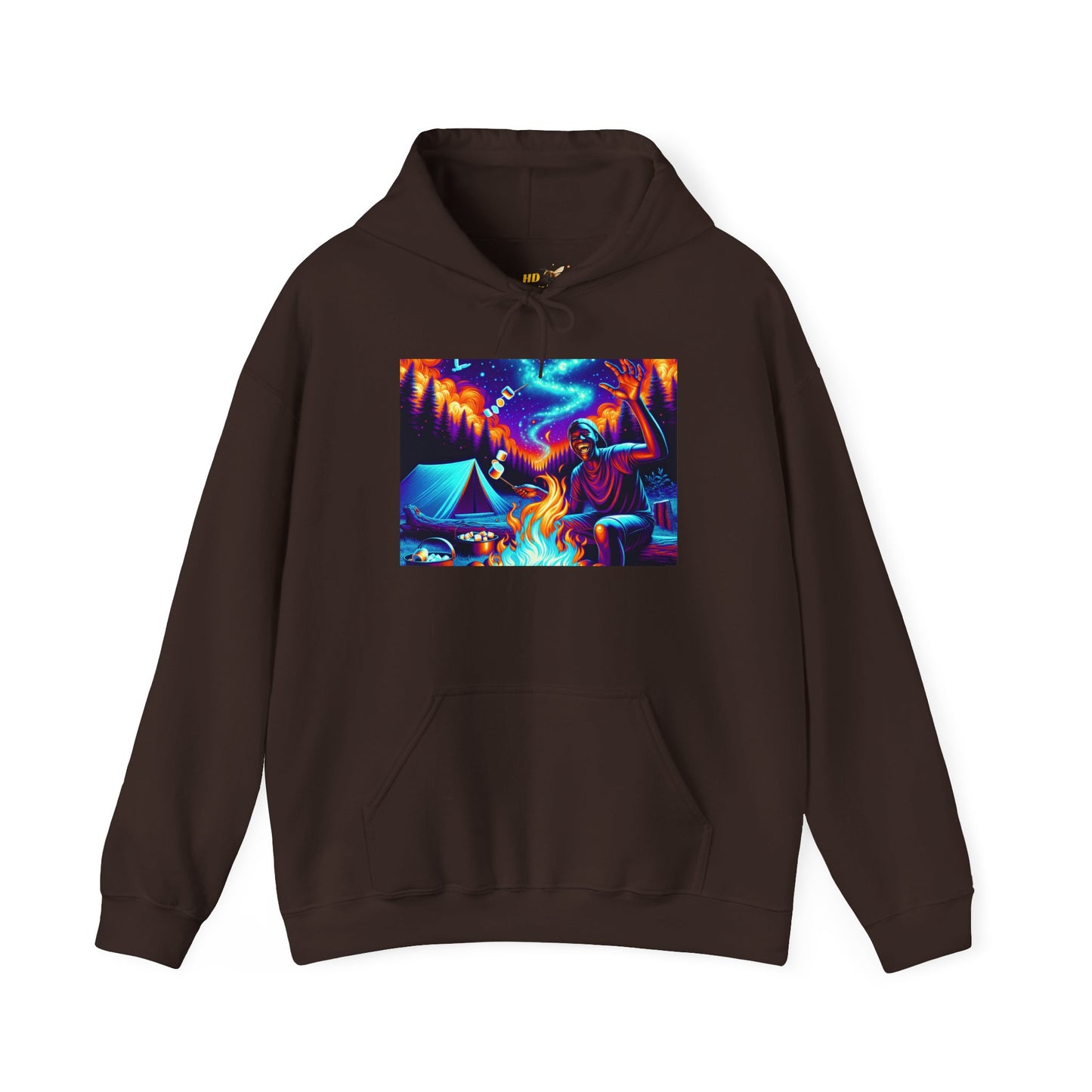Colorful Campfire Hoodie with Fun Quote - Cozy Unisex Sweatshirt for Camping Lovers, Outdoor Adventure Gear, Unique Gift Idea