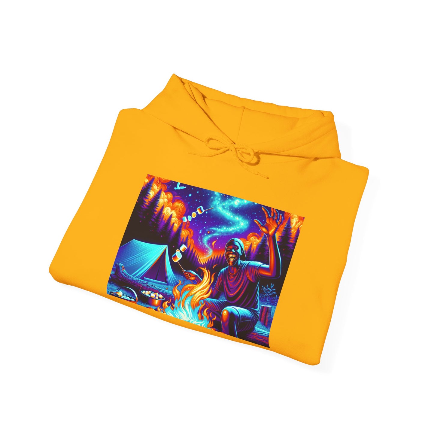 Colorful Campfire Hoodie with Fun Quote - Cozy Unisex Sweatshirt for Camping Lovers, Outdoor Adventure Gear, Unique Gift Idea