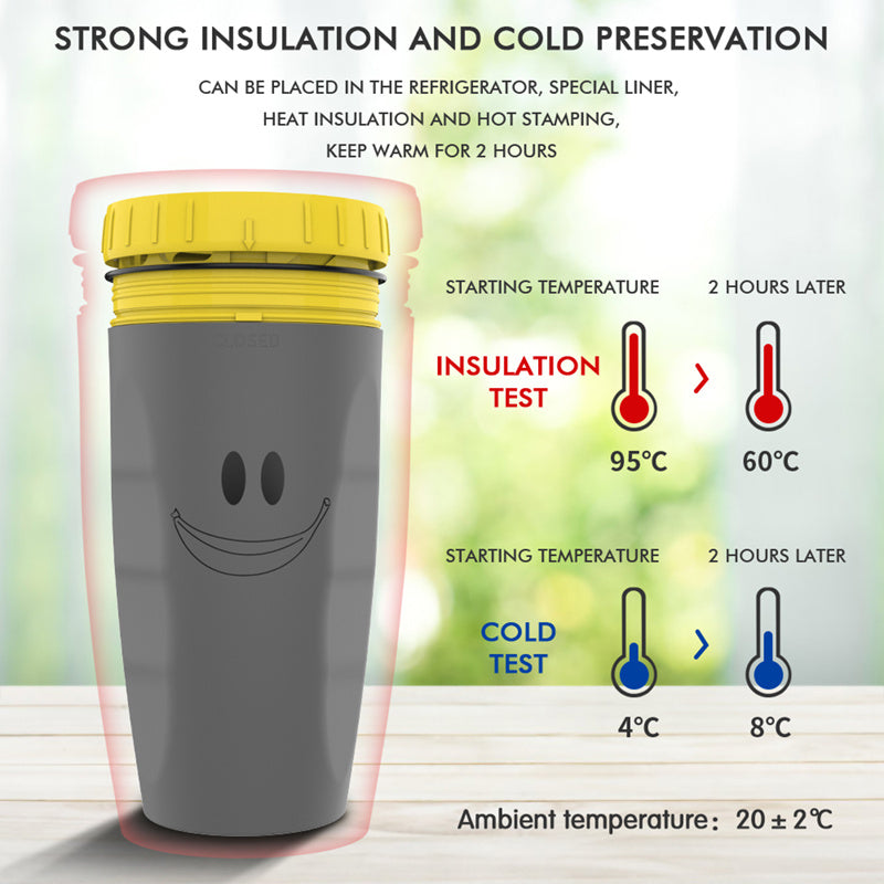 No Cover Twist Cup, Travel Portable Cup, Double Insulation Tumbler, Straw Sippy Water Bottles Portable For Children /Adults