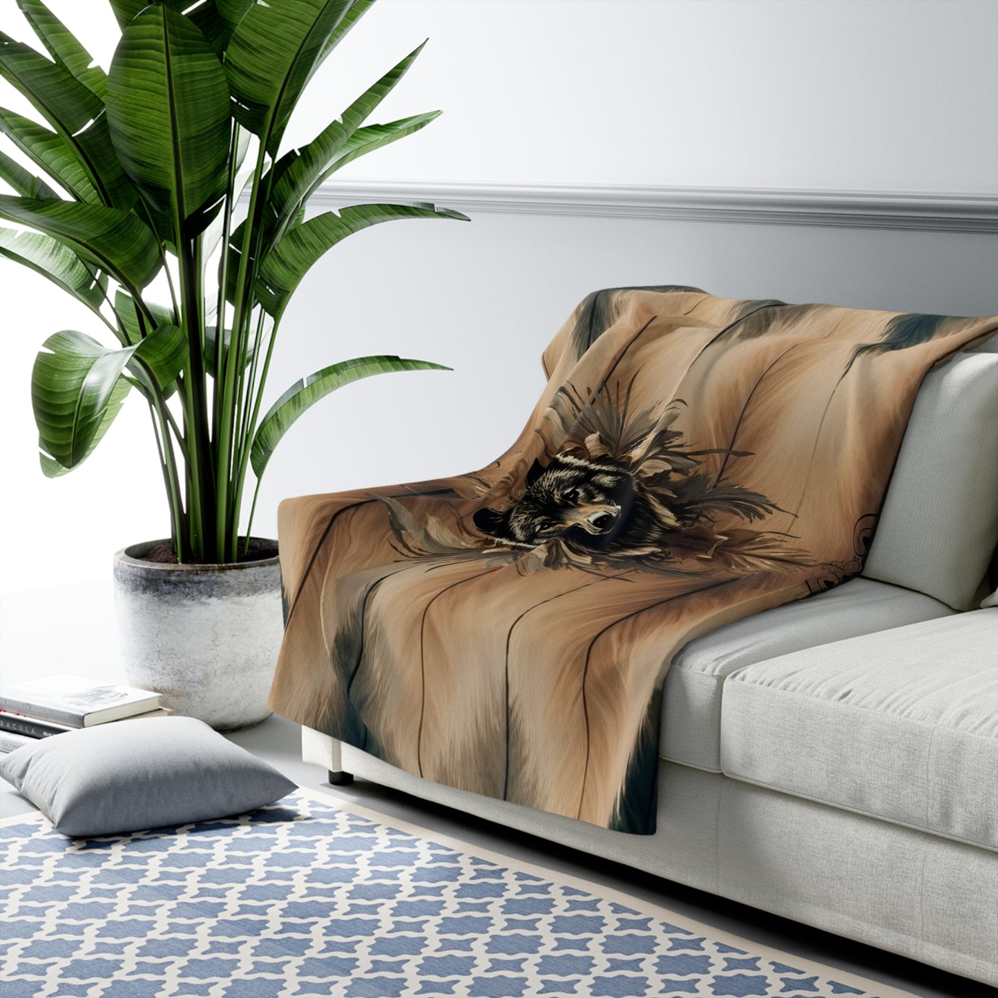 Black Wolf- Spirit Guiden Blanket