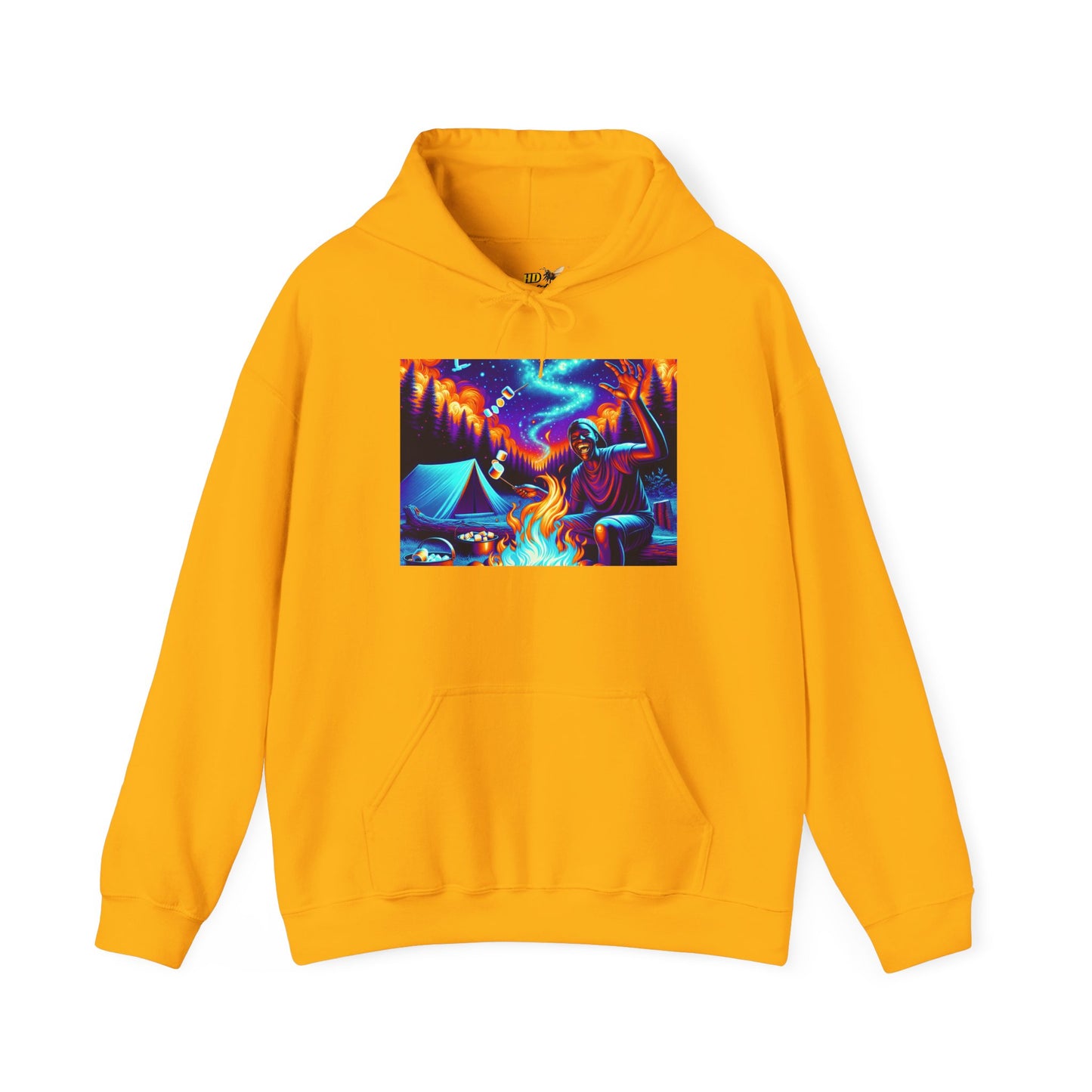 Colorful Campfire Hoodie with Fun Quote - Cozy Unisex Sweatshirt for Camping Lovers, Outdoor Adventure Gear, Unique Gift Idea