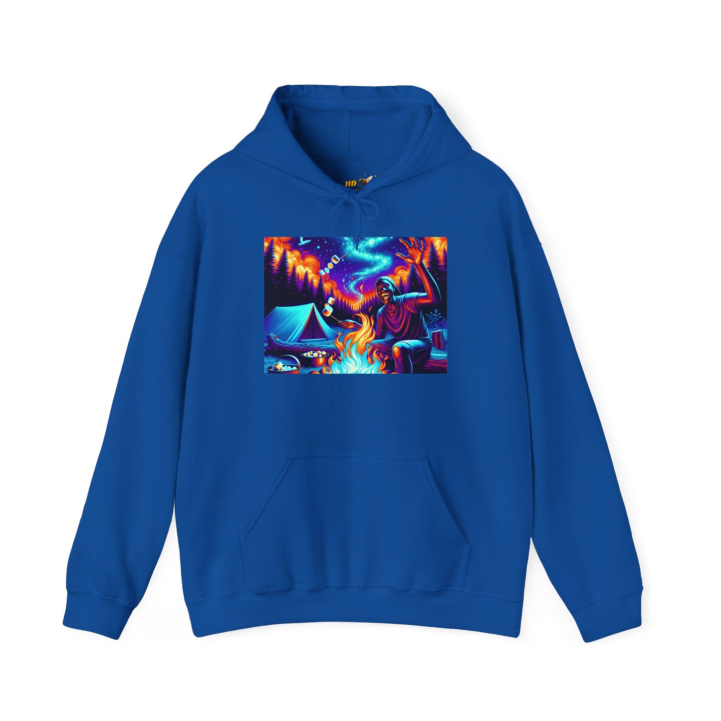 Colorful Campfire Hoodie with Fun Quote - Cozy Unisex Sweatshirt for Camping Lovers, Outdoor Adventure Gear, Unique Gift Idea