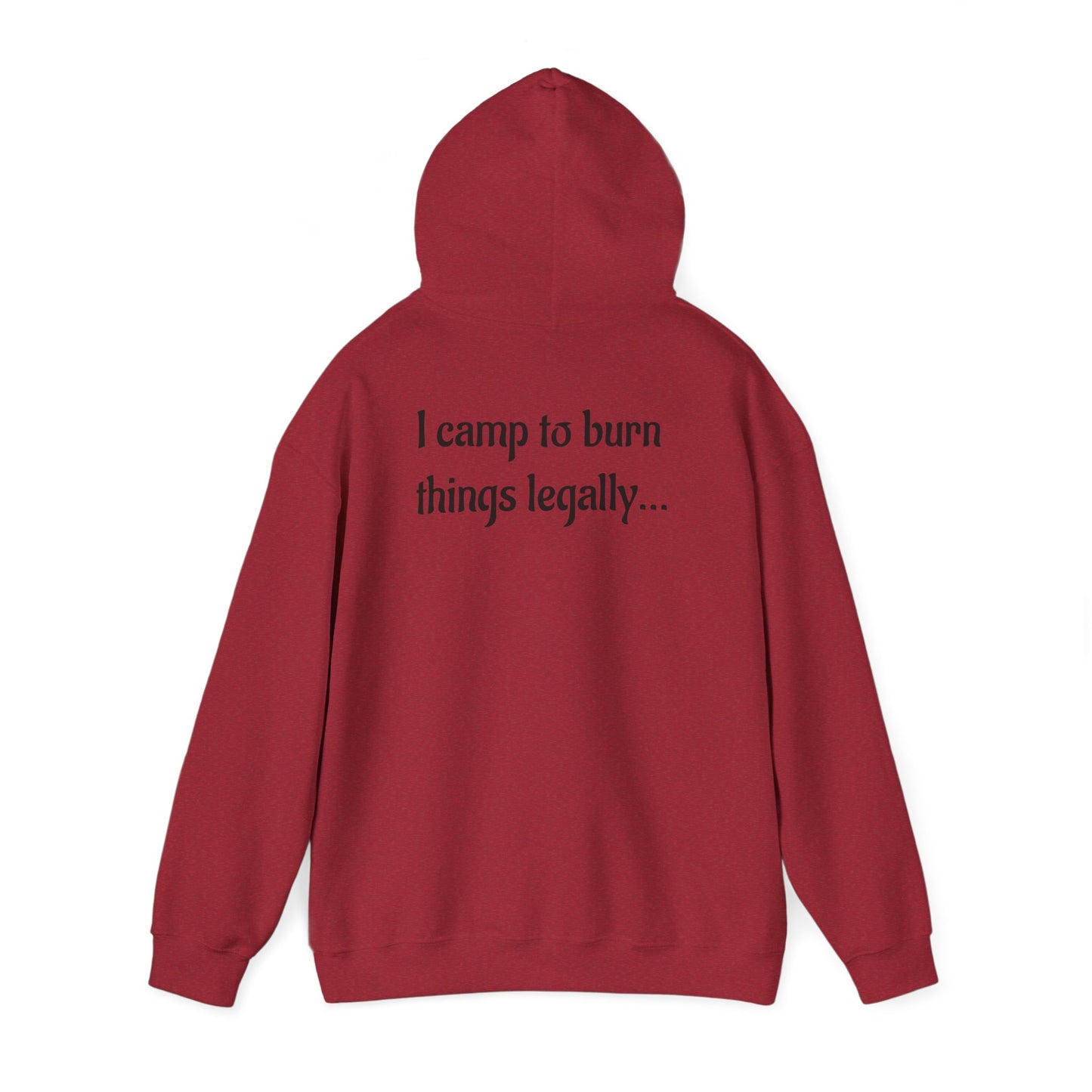 Colorful Campfire Hoodie with Fun Quote - Cozy Unisex Sweatshirt for Camping Lovers, Outdoor Adventure Gear, Unique Gift Idea