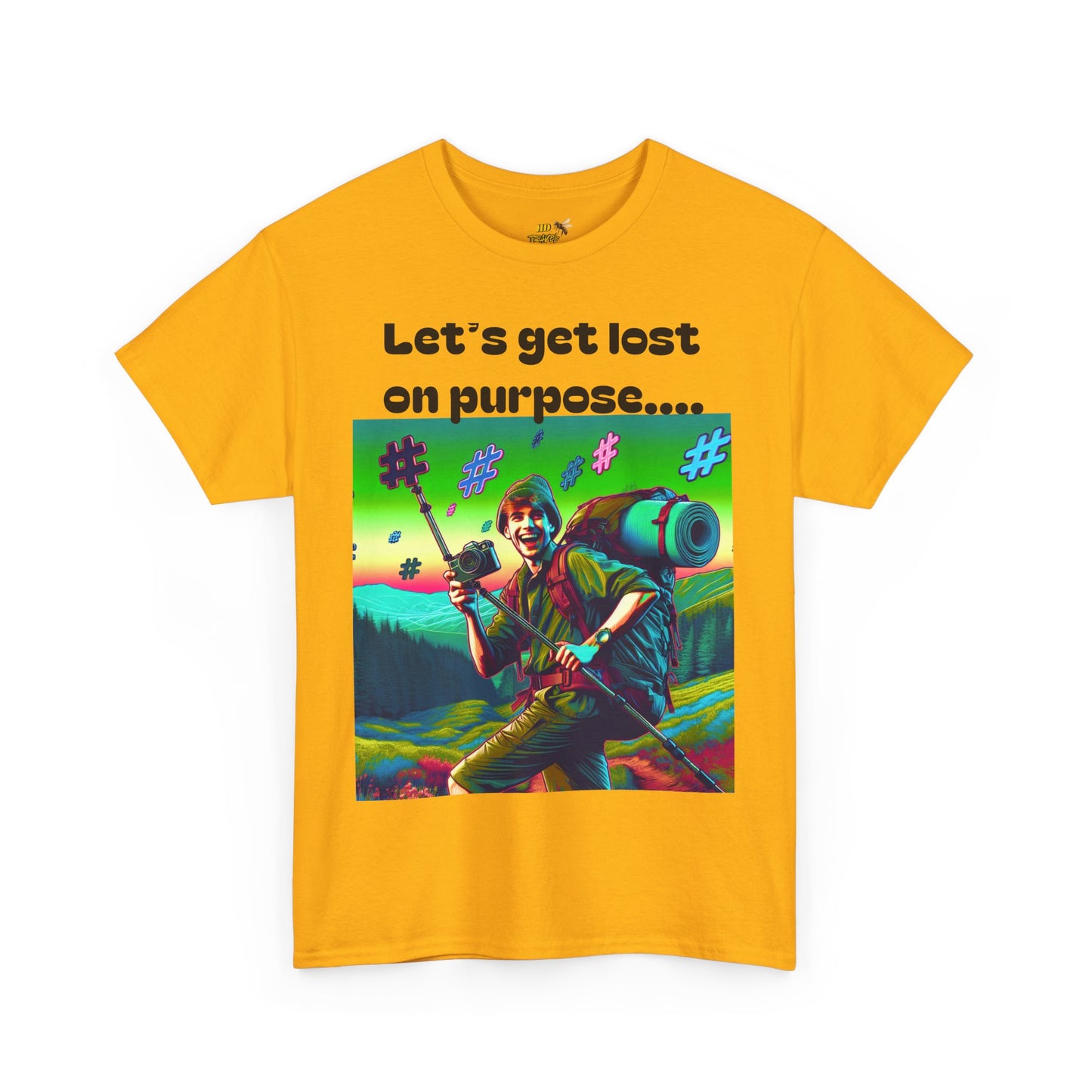 Trail Humor Tees: Hike More. Worry Less. Laugh Often. (Lets Get Lost On Purpose)