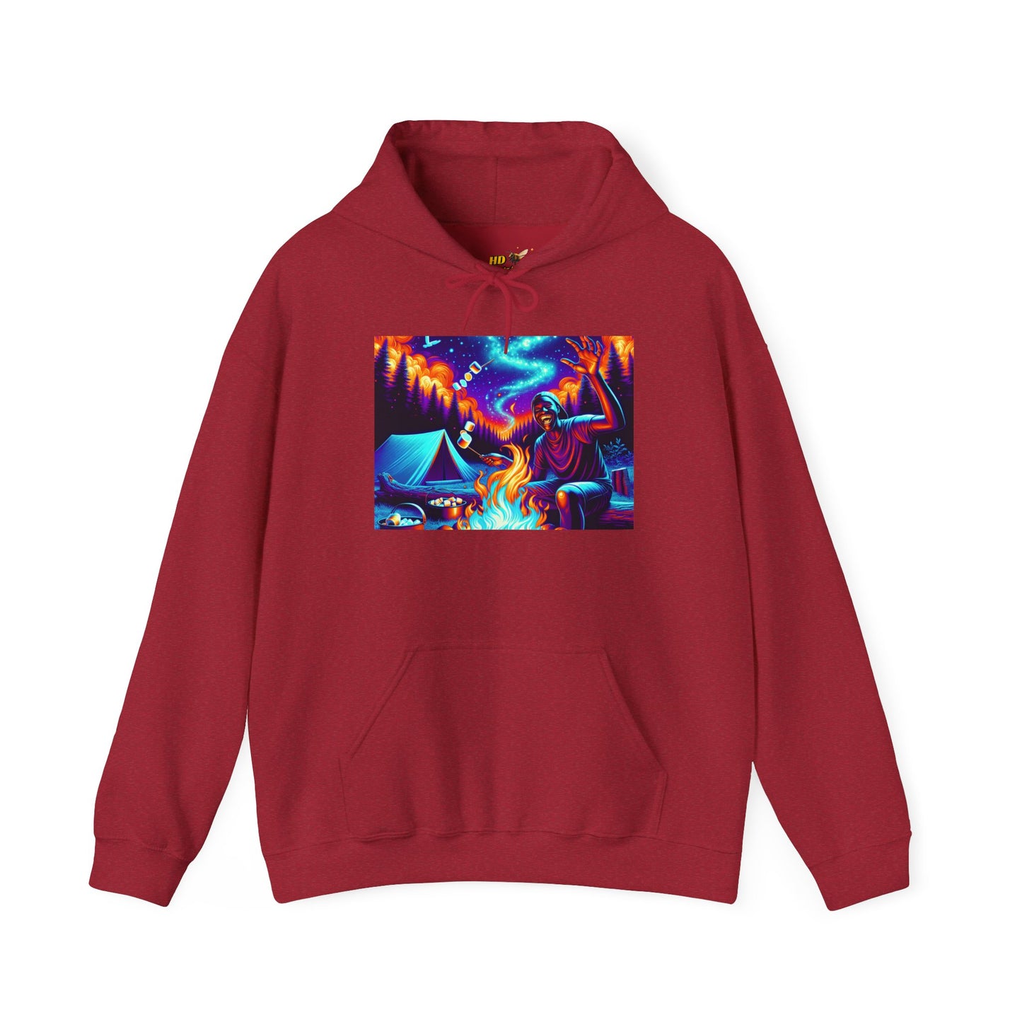 Colorful Campfire Hoodie with Fun Quote - Cozy Unisex Sweatshirt for Camping Lovers, Outdoor Adventure Gear, Unique Gift Idea