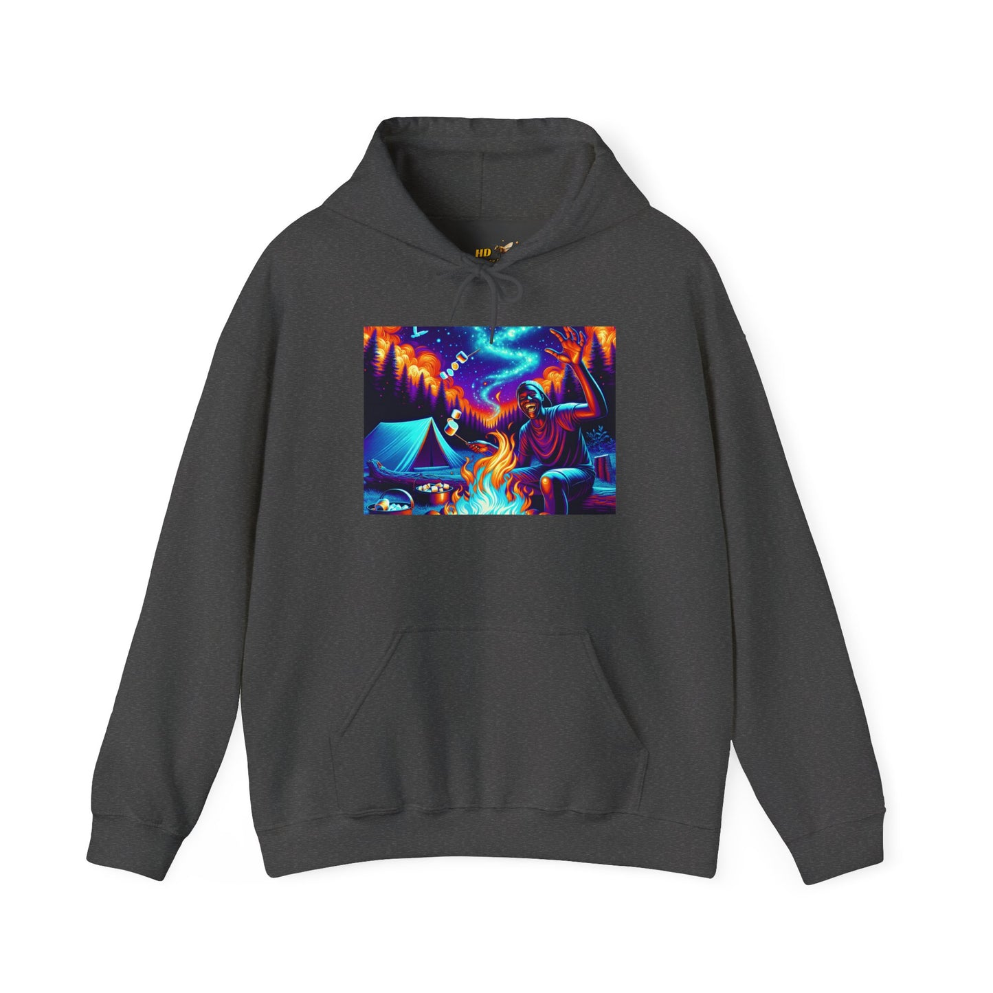 Colorful Campfire Hoodie with Fun Quote - Cozy Unisex Sweatshirt for Camping Lovers, Outdoor Adventure Gear, Unique Gift Idea