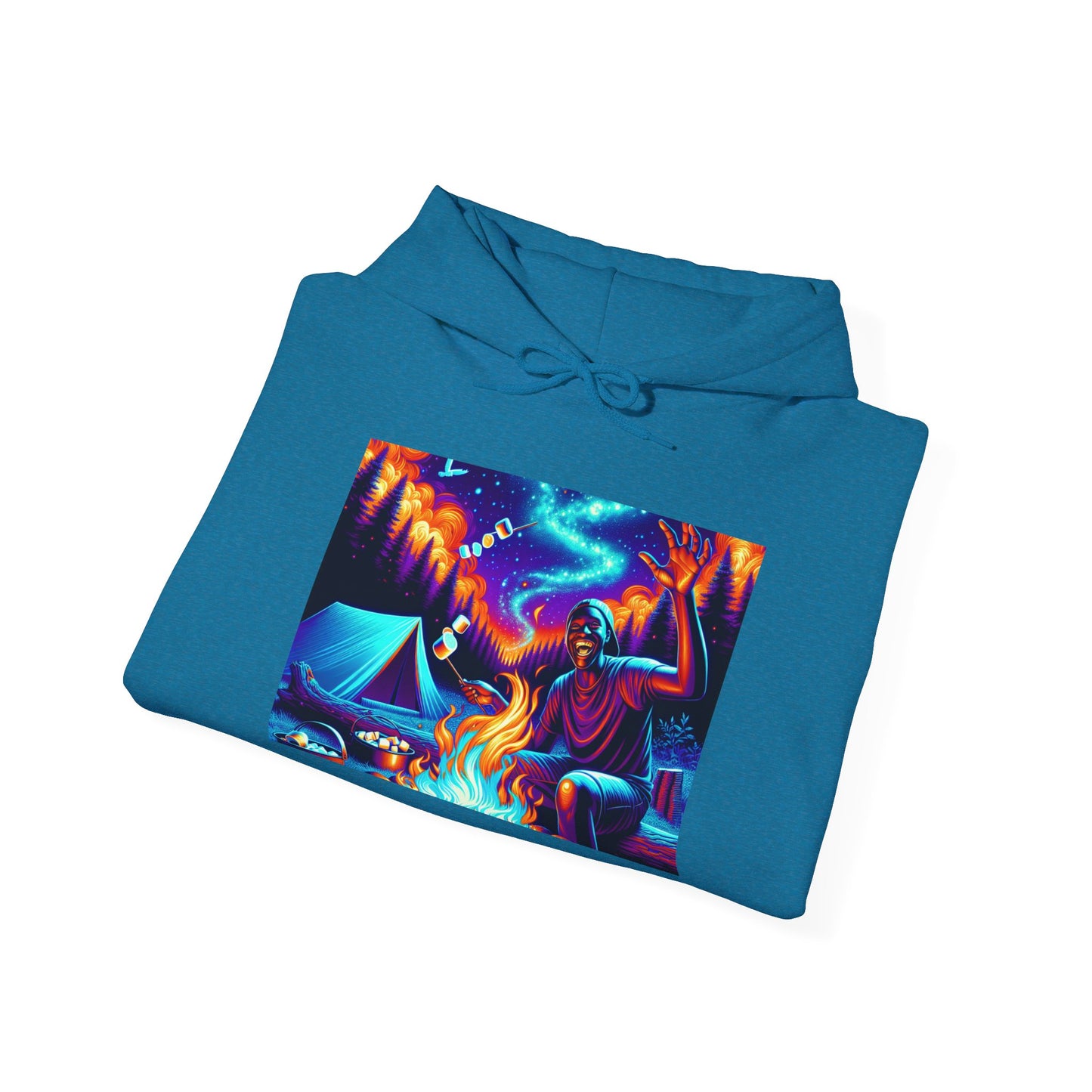 Colorful Campfire Hoodie with Fun Quote - Cozy Unisex Sweatshirt for Camping Lovers, Outdoor Adventure Gear, Unique Gift Idea