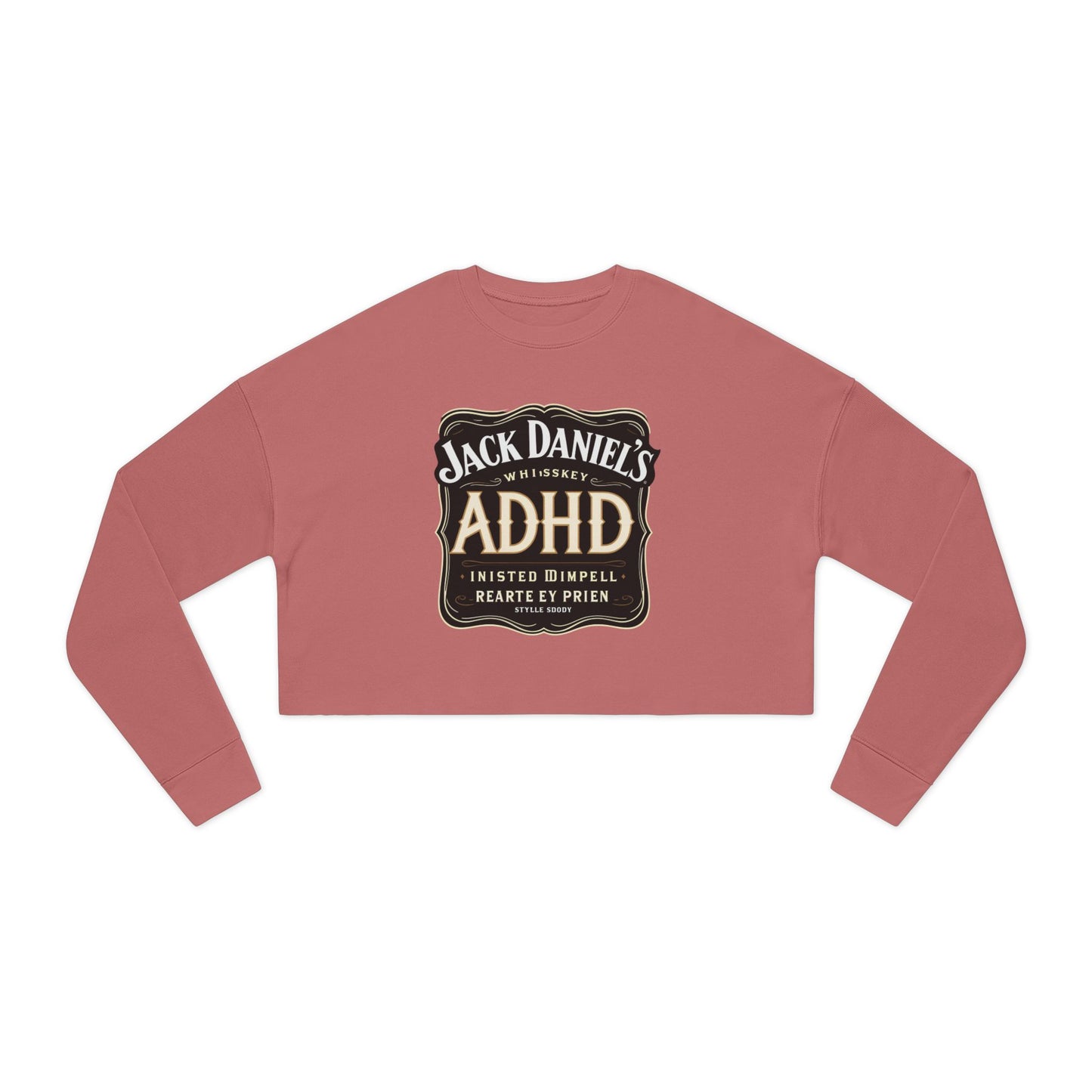 Women’s Cropped Sweatshirt – ADHD Humor & Distracted Inspiration, Gift for Mental Health Awareness, Casual Fashion, Trendy Loungewear