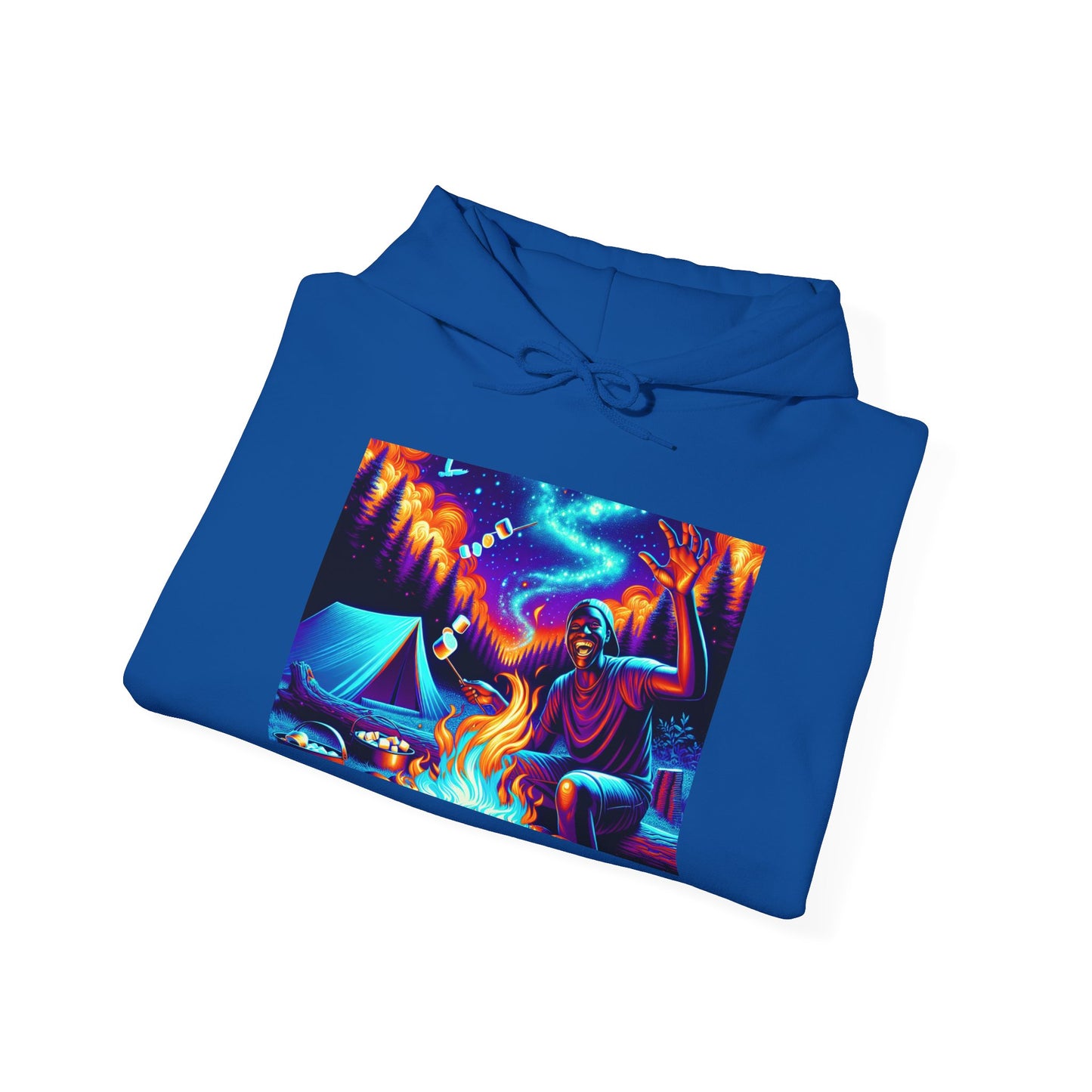 Colorful Campfire Hoodie with Fun Quote - Cozy Unisex Sweatshirt for Camping Lovers, Outdoor Adventure Gear, Unique Gift Idea