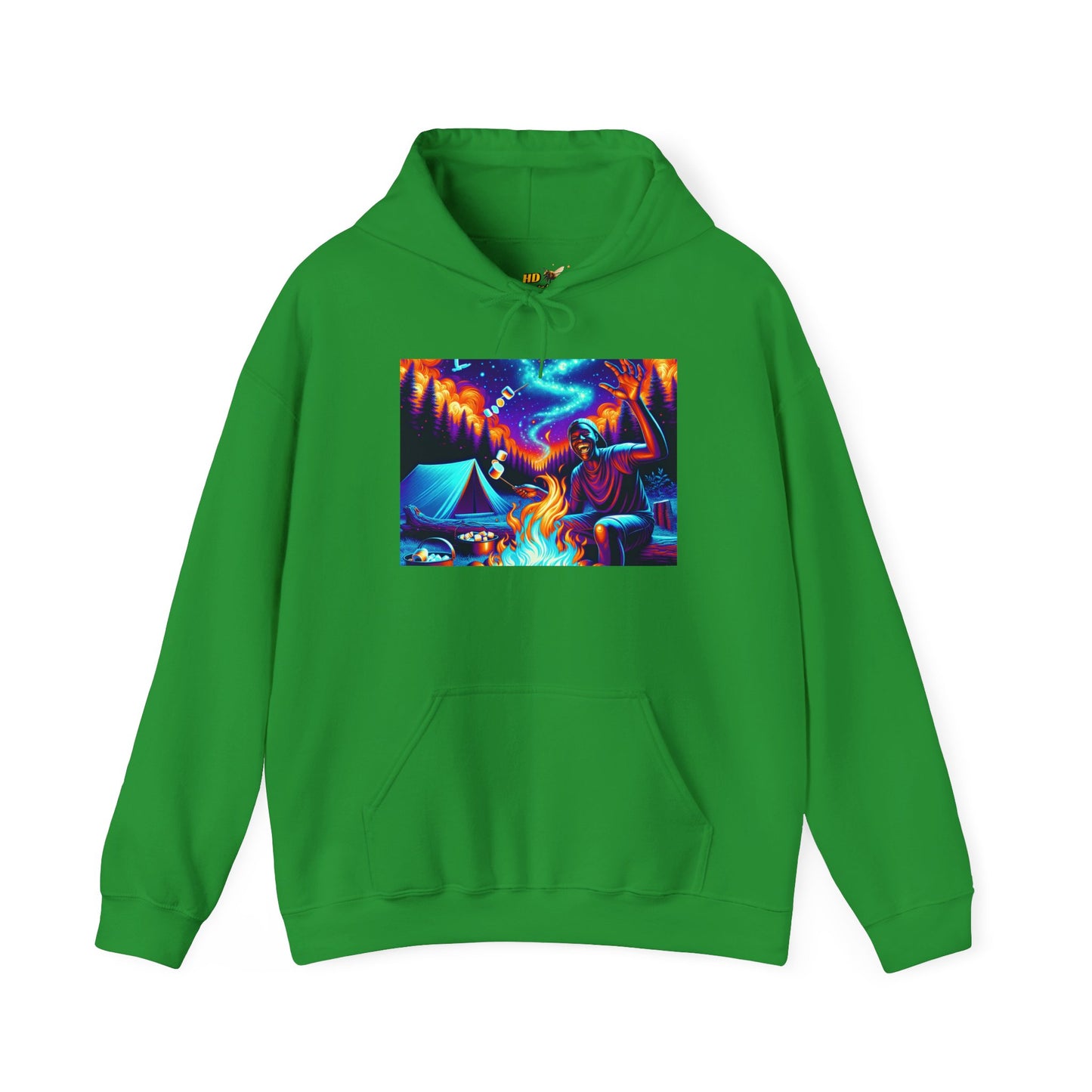 Colorful Campfire Hoodie with Fun Quote - Cozy Unisex Sweatshirt for Camping Lovers, Outdoor Adventure Gear, Unique Gift Idea