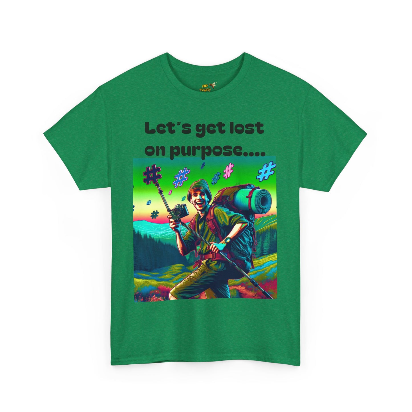Trail Humor Tees: Hike More. Worry Less. Laugh Often. (Lets Get Lost On Purpose)