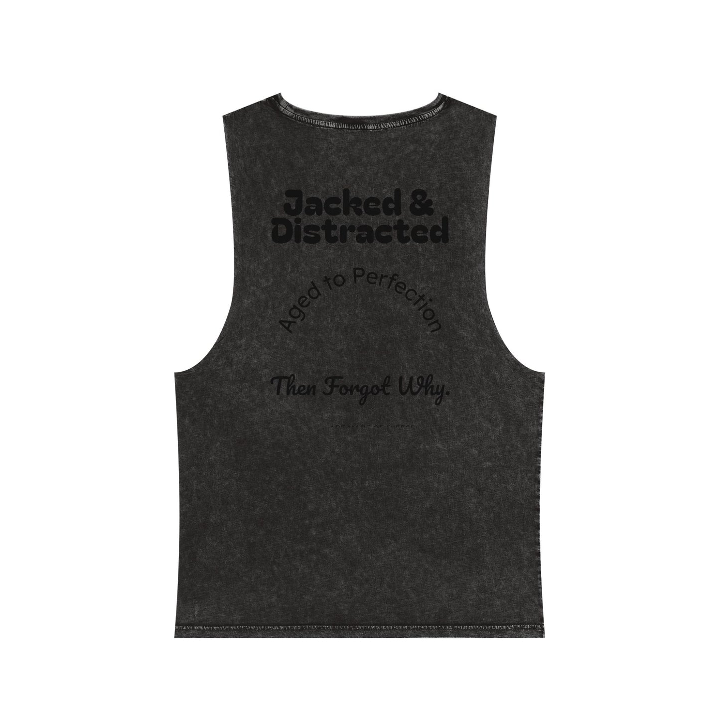 Unisex Stonewash Tank Top with ADHD Design, Perfect for Casual Wear, Gym, or Laid-Back Outings, Great Gift for Whiskey Lovers, Humor Tee