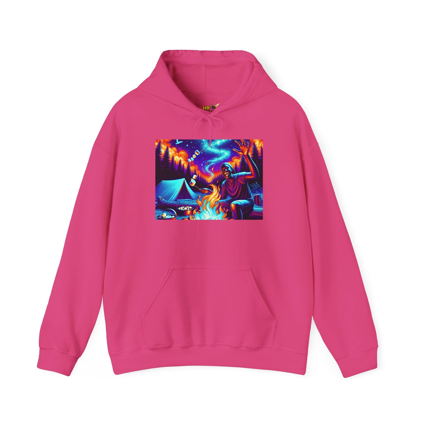 Colorful Campfire Hoodie with Fun Quote - Cozy Unisex Sweatshirt for Camping Lovers, Outdoor Adventure Gear, Unique Gift Idea