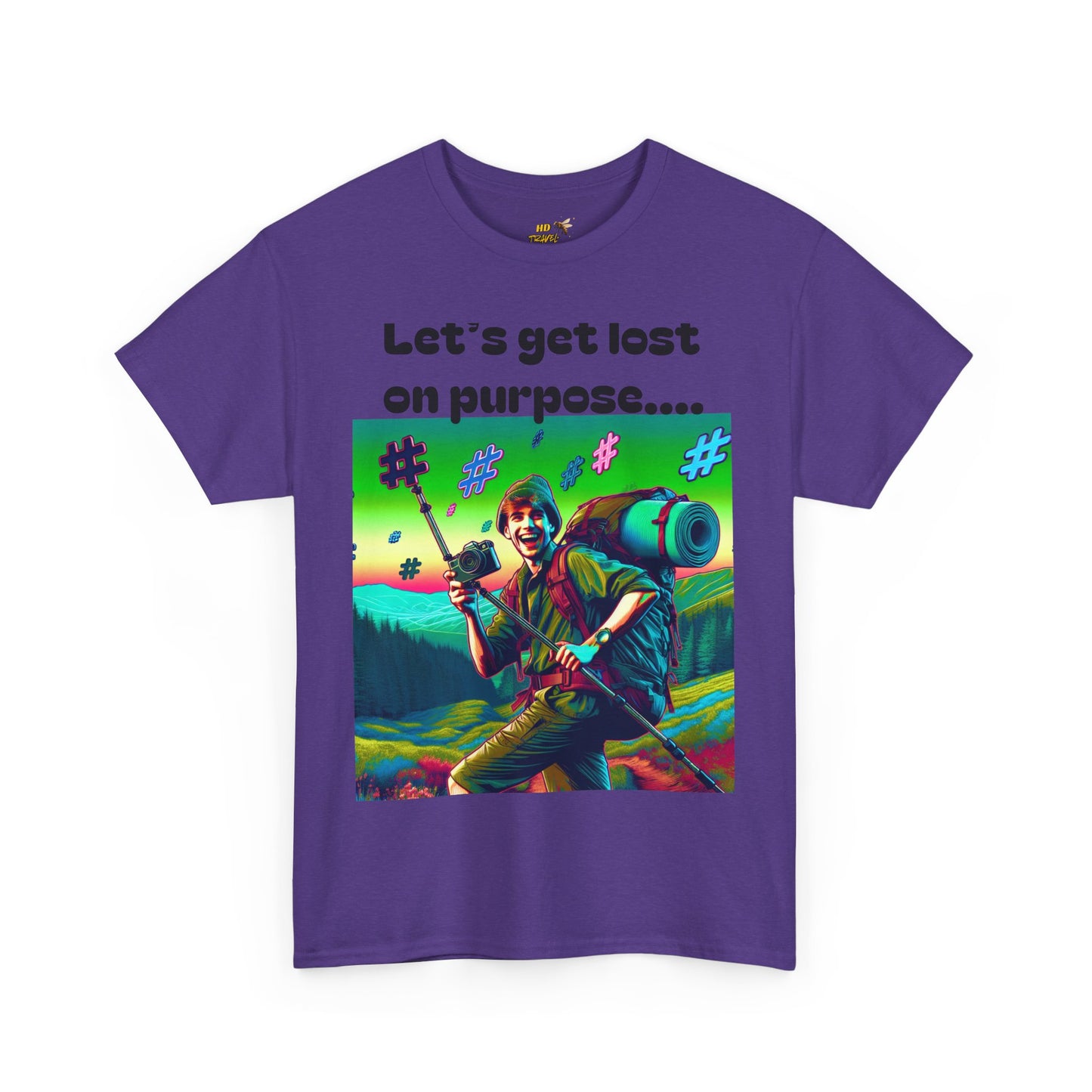 Trail Humor Tees: Hike More. Worry Less. Laugh Often. (Lets Get Lost On Purpose)