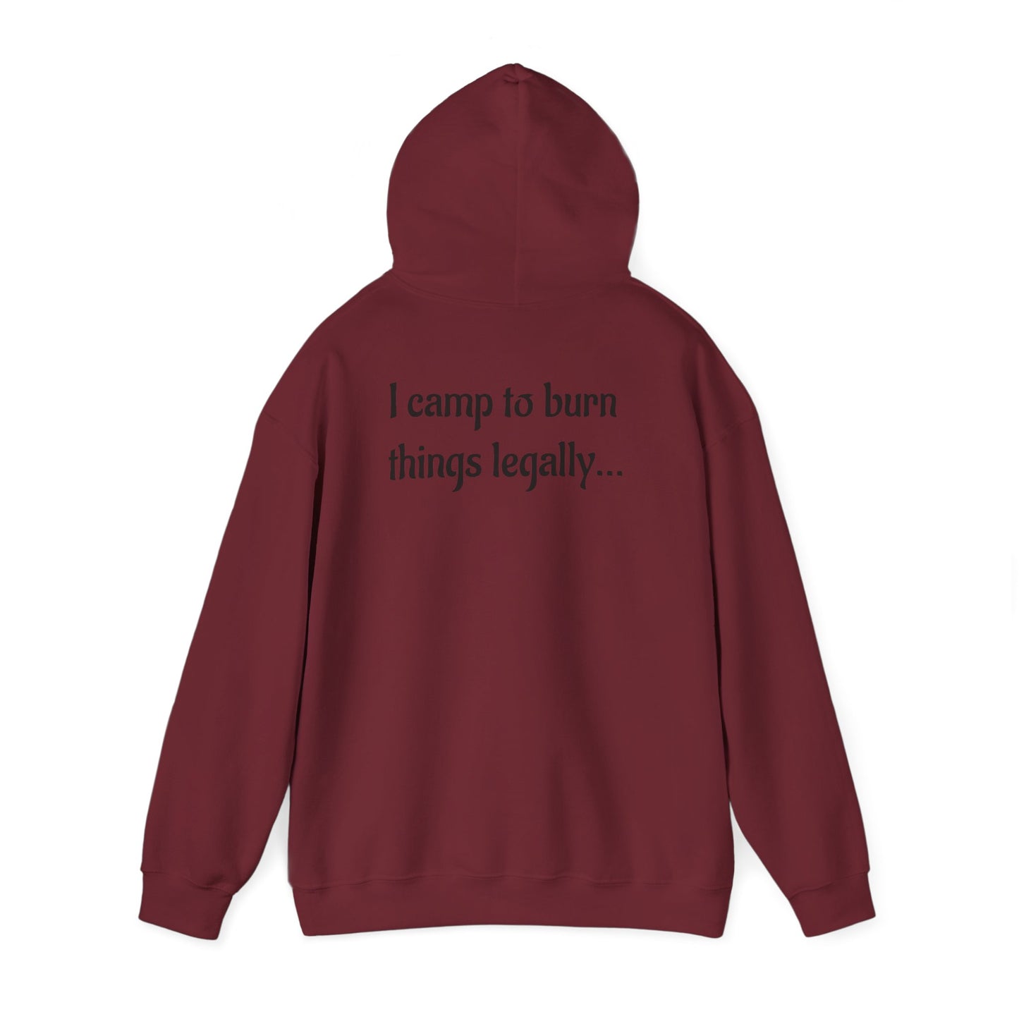 Colorful Campfire Hoodie with Fun Quote - Cozy Unisex Sweatshirt for Camping Lovers, Outdoor Adventure Gear, Unique Gift Idea