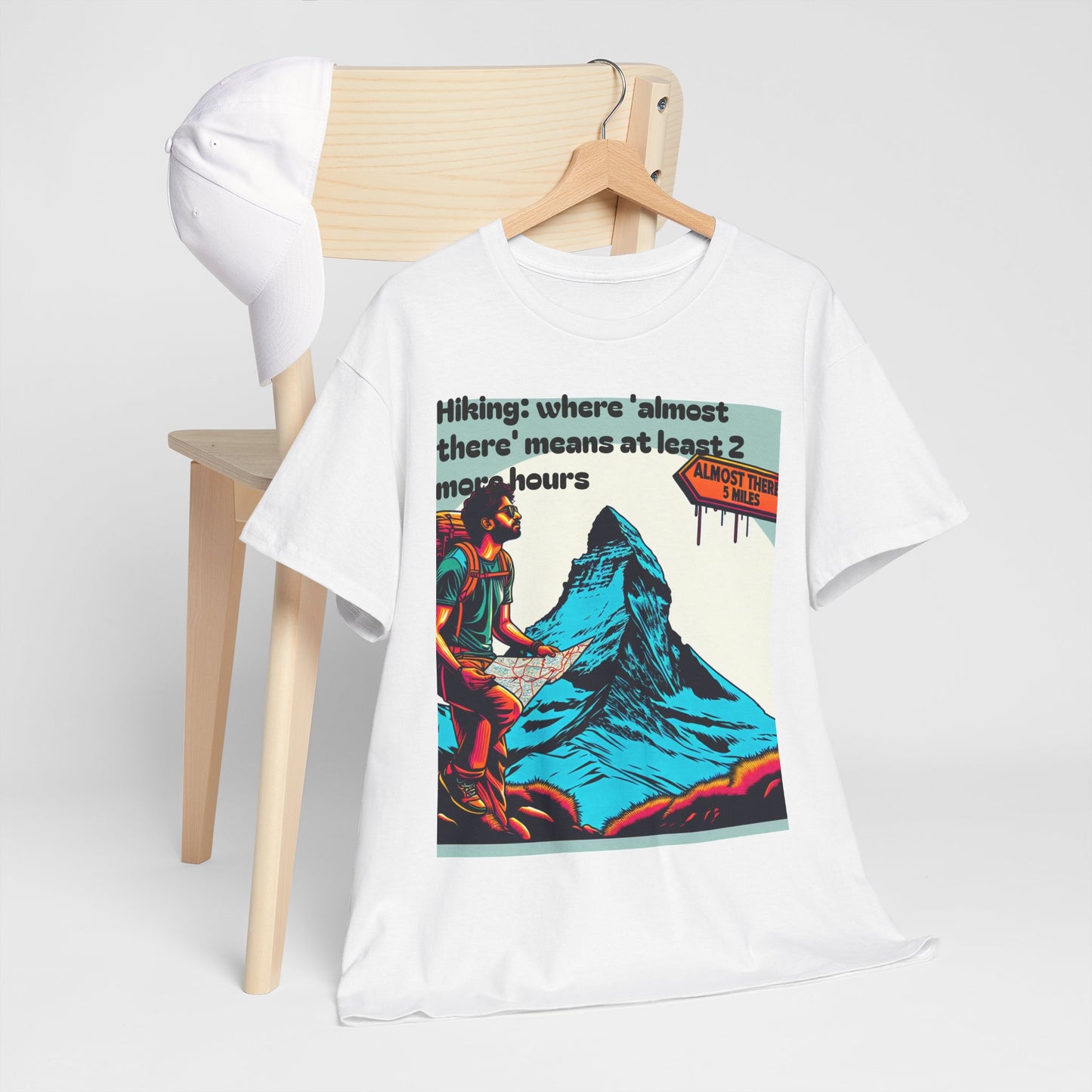 Adventure Tee: Hiking Humor Graphic T-Shirt, Outdoor Shirt, Gift for Hikers, Mountain Lover Tee, Unisex Cotton Tee