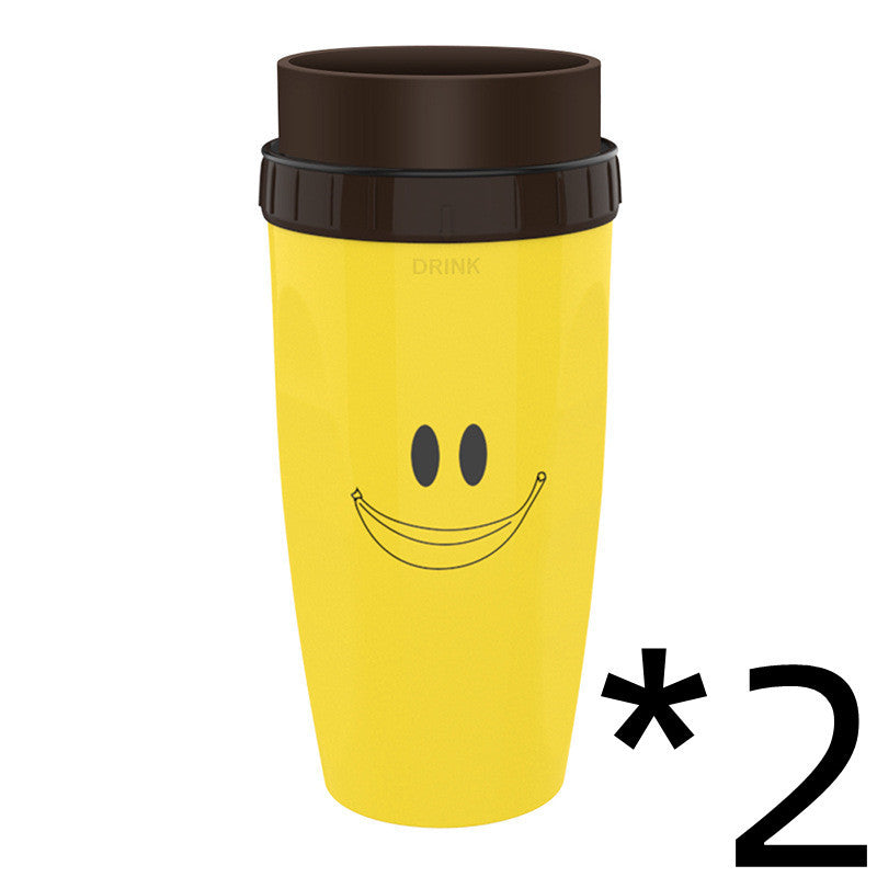 No Cover Twist Cup, Travel Portable Cup, Double Insulation Tumbler, Straw Sippy Water Bottles Portable For Children /Adults