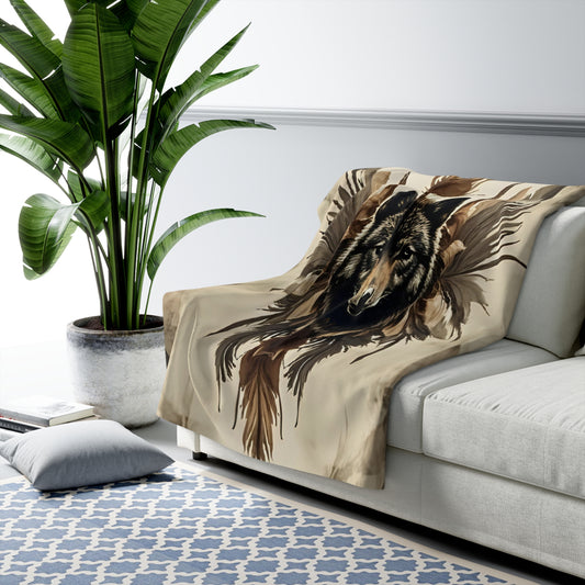 Black Wolf Blanket