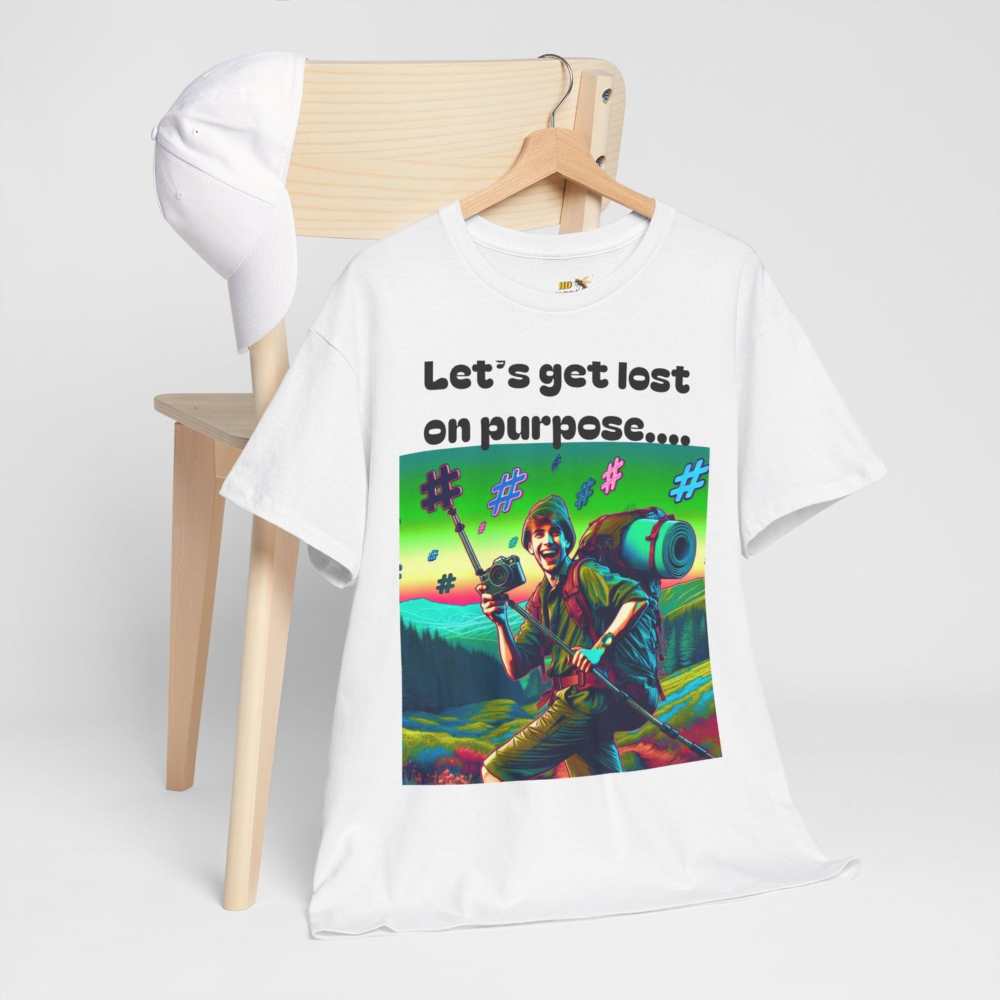 Trail Humor Tees: Hike More. Worry Less. Laugh Often. (Lets Get Lost On Purpose)
