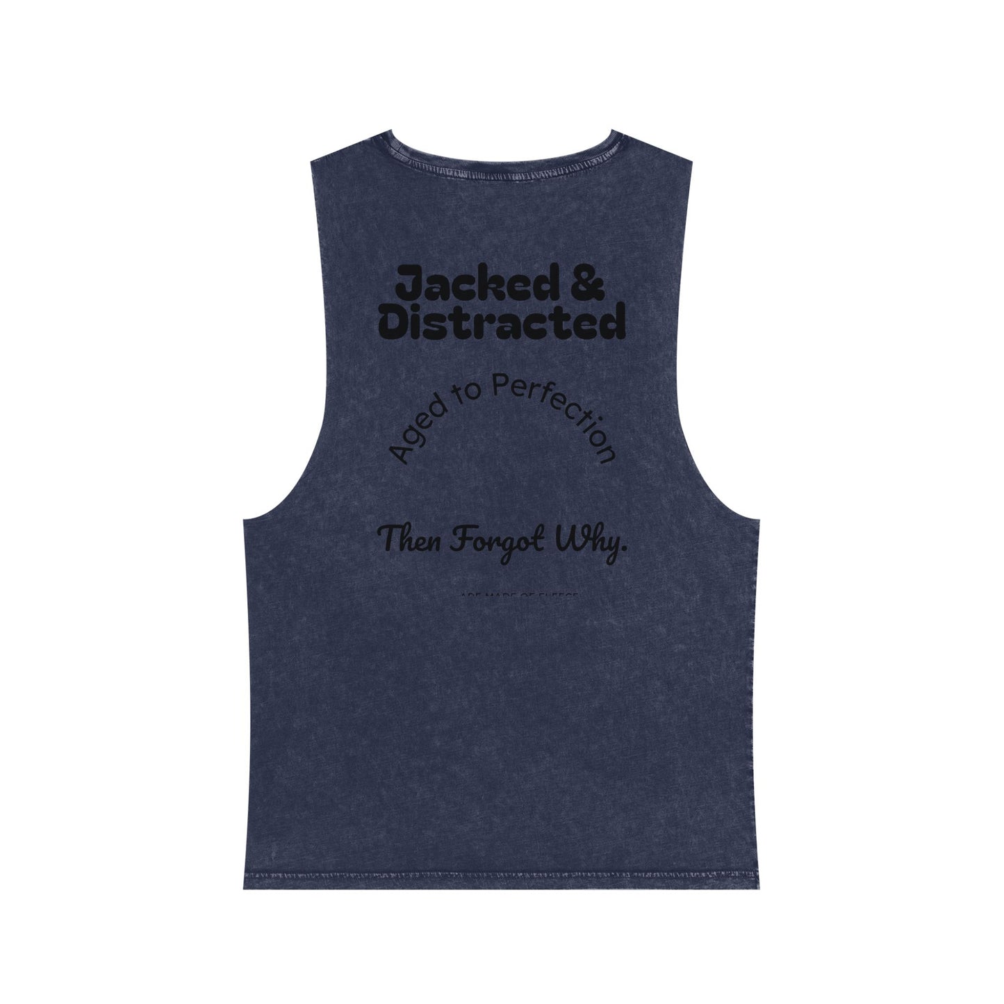 Unisex Stonewash Tank Top with ADHD Design, Perfect for Casual Wear, Gym, or Laid-Back Outings, Great Gift for Whiskey Lovers, Humor Tee