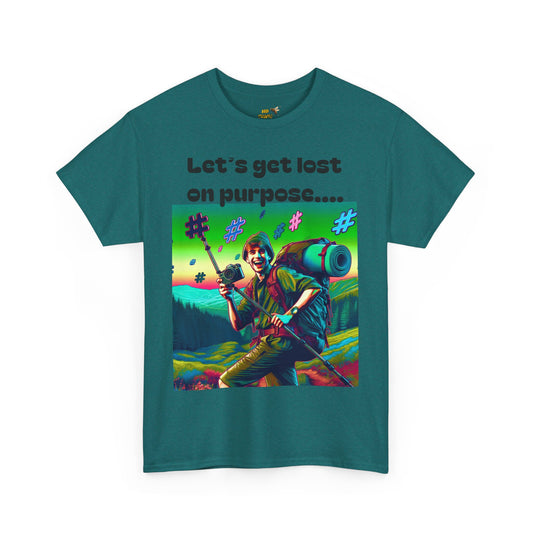 Trail Humor Tees: Hike More. Worry Less. Laugh Often. (Lets Get Lost On Purpose)