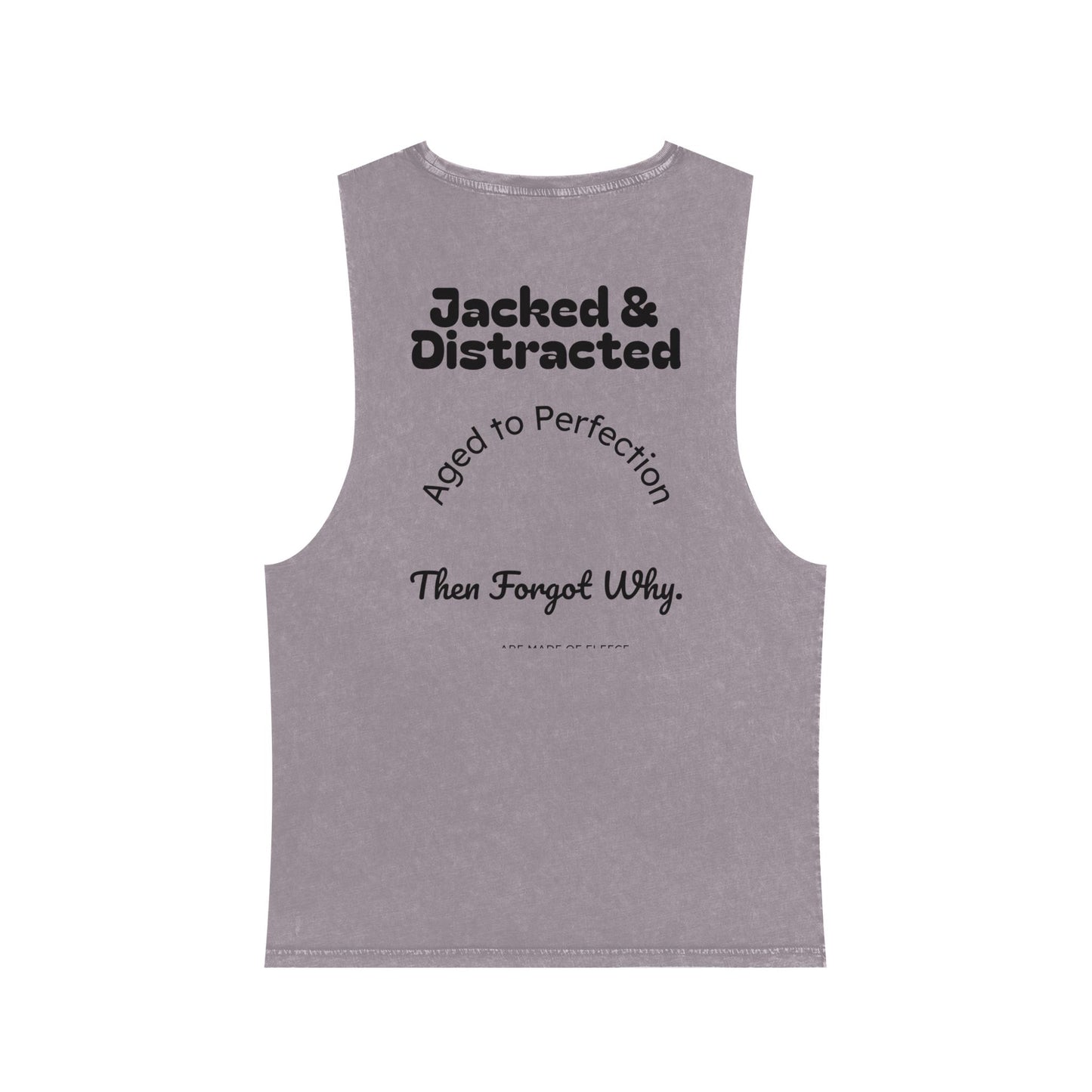 Unisex Stonewash Tank Top with ADHD Design, Perfect for Casual Wear, Gym, or Laid-Back Outings, Great Gift for Whiskey Lovers, Humor Tee