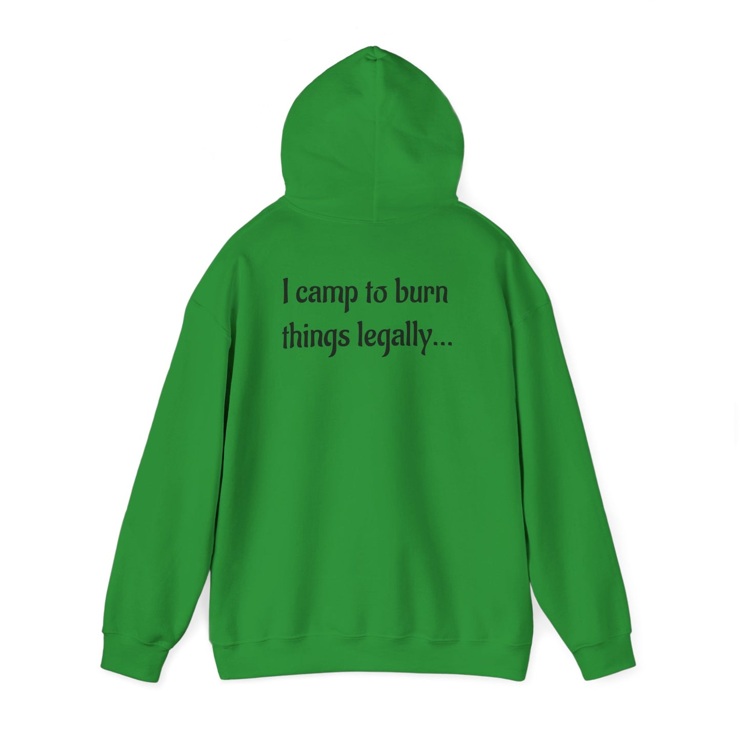 Colorful Campfire Hoodie with Fun Quote - Cozy Unisex Sweatshirt for Camping Lovers, Outdoor Adventure Gear, Unique Gift Idea