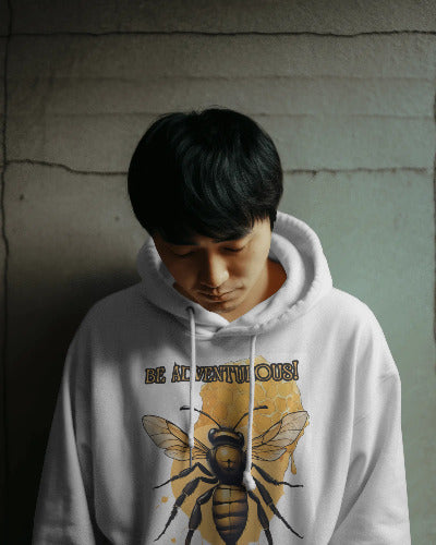Bee Inspired Unisex Hoodie, Bee Sweatshirt, Nature Lover Gift, Animal Lover Apparel, Eco-Friendly Clothing, Unique Bee Design