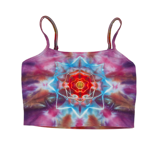 Hand Tie-Dyed Festival Crop Top